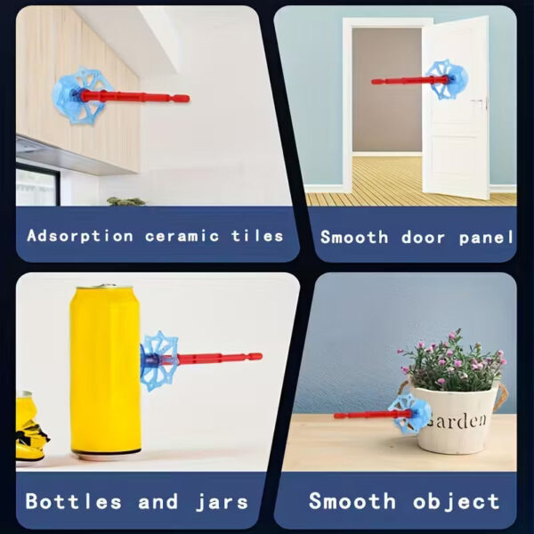 2-Pack Spider Web Launcher Gloves - Red and Blue Hero Toy, 5-Meter Shooting Distance, Absorbable Bullets