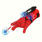 2-Pack Spider Web Launcher Gloves - Red and Blue Hero Toy, 5-Meter Shooting Distance, Absorbable Bullets